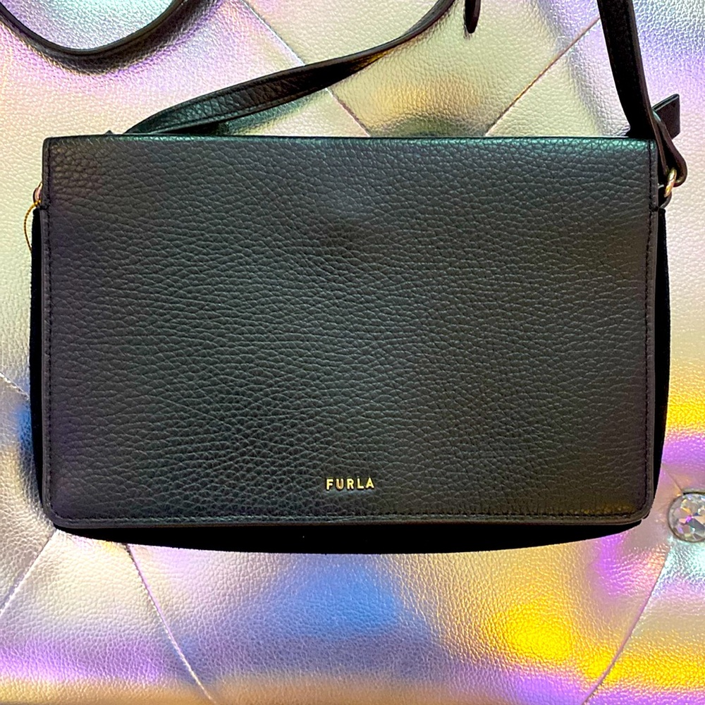 Furla black crossbody bag